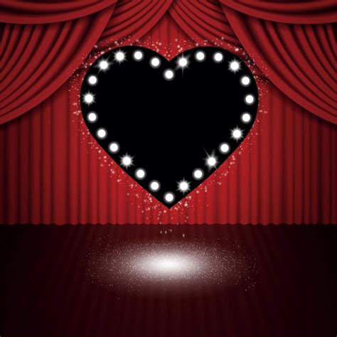 Amazon AOFOTO 5x5ft Valentine S Day Backdrop Red Stage Heart