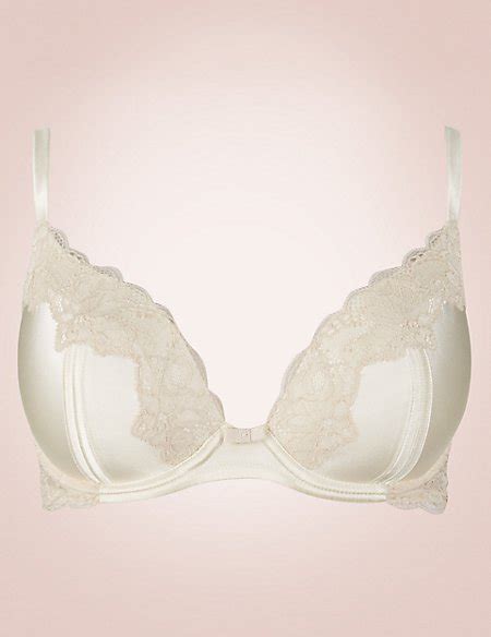 Silk And Lace Padded Plunge Bra A E Rosie For Autograph Mands