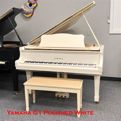 Yamaha G1 Polished White Baby Grand Piano (Pre-Owned) - Freehold Music Center