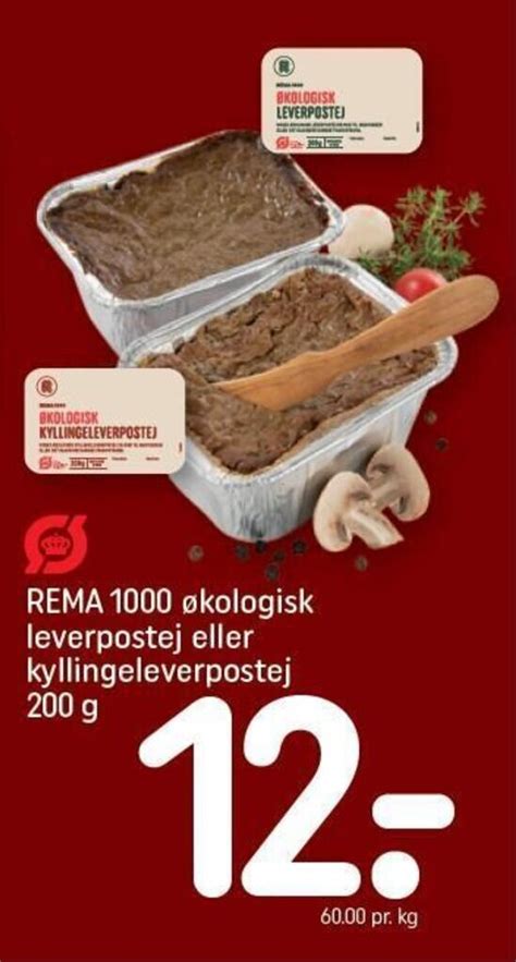 Rema Kologisk Leverpostej Eller Kyllingeleverpostej Tilbud Hos