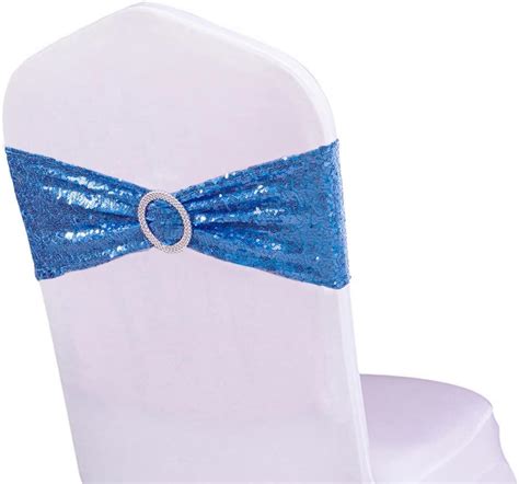 Amazon Wensinl All Around Sequin Baby Blue Chair Sashes Pack