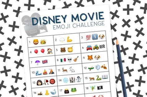 Free Disney Movie Emoji Game Printables Mad In Crafts