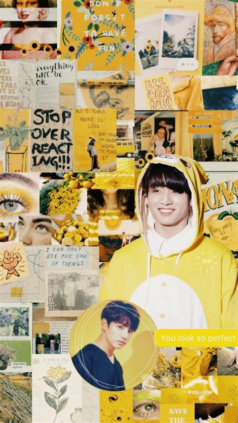 Jungkook Yellow Aesthetic Wallpaper Credits To Twitter Yolocks2 ©