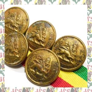 Haile Selassie I Lion Of Judah Button 5pcs A82 Ethiopia Africa