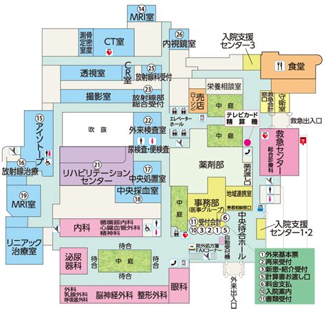 フロアガイド ｜ 下関市立市民病院