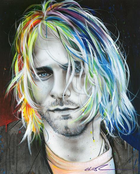 Kurt Cobain - ' In Debt For My Thirst ' Painting by Christian Chapman Art