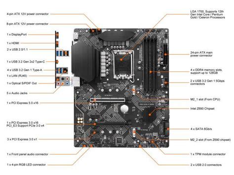 Msi Pro Z P Ddr Lga Intel Z Sata Gb S Atx Intel