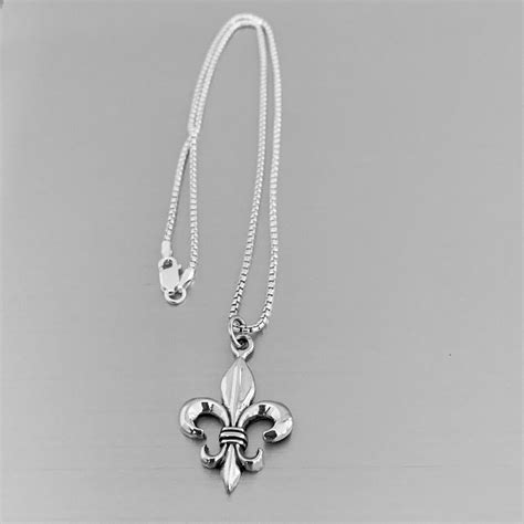 Sterling Silver Saints Necklace, Boho Necklace, Fleur De Lis Necklace ...