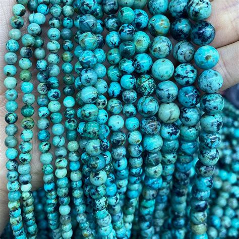 Natural Stone AAA African Turquoises Round Loose Beads 15 4 6 8 10mm