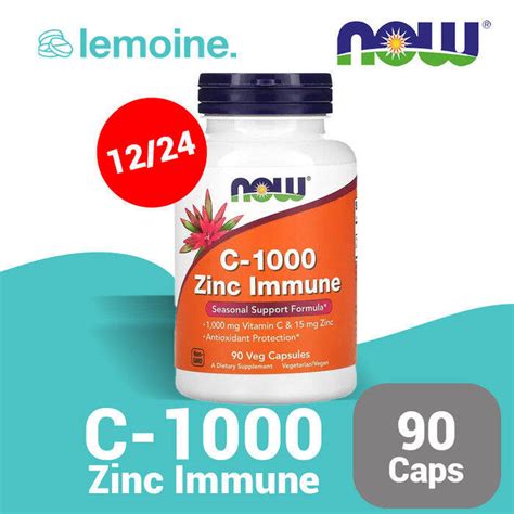 Now C 1000 Zinc Immune 90 Kapsul Lazada Indonesia