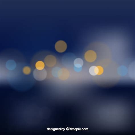 Fond Bleu Foncé Avec Effet Bokeh Vecteur Gratuite