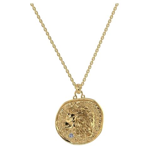 Tiffany And Co Gold Zodiac Sign Leo Pendant Chain Necklace At Stdibs