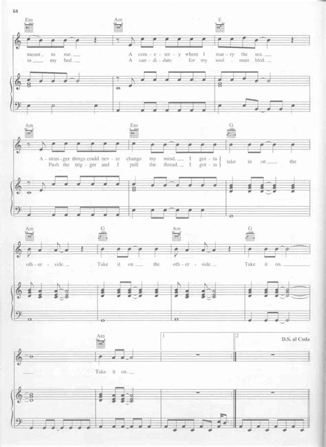 Partitura Para Piano De Otherside De Red Hot Chilli Peppers Partituras De Piano Sheet Music