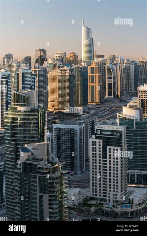 Jumeirah Lake Towers From Dubai Marina Almas Tower Sheikh Zayed Road