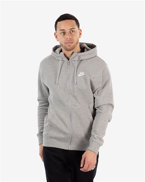 Shop Nike Nsw Club Fleece Full Zip Hoodie Bv2645 063 Grey Snipes Usa