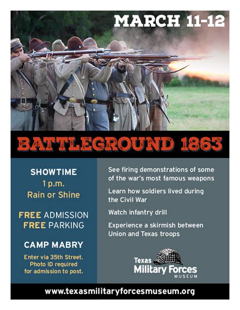 Battleground 1863 Civil War Living History Program 2023 - Texas ...