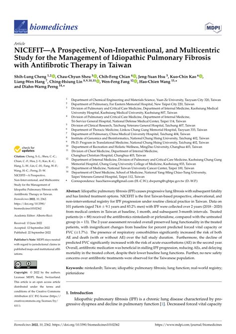 PDF NICEFITA Prospective Non Interventional And Multicentric Study