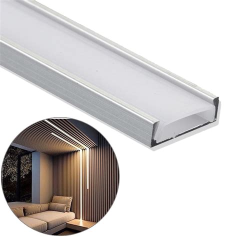 Perfil Alumínio Led Slim Sobrepor Para Fita Led 1 Metro Shopee Brasil