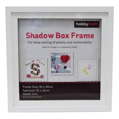 White Shadow Box Frame 30cm X 30cm Hobbycraft