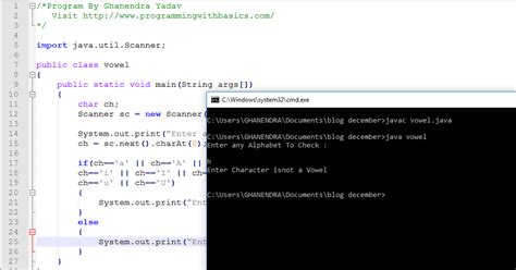 Java Program To Find Character Is Vowel Or Not