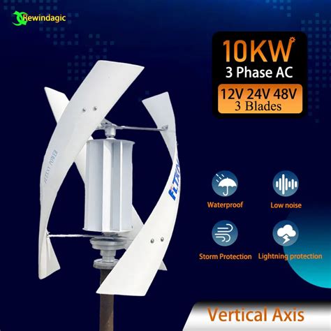 Vertical Wind Turbine Generators For Home Farm 10000W 12V 24V 48V