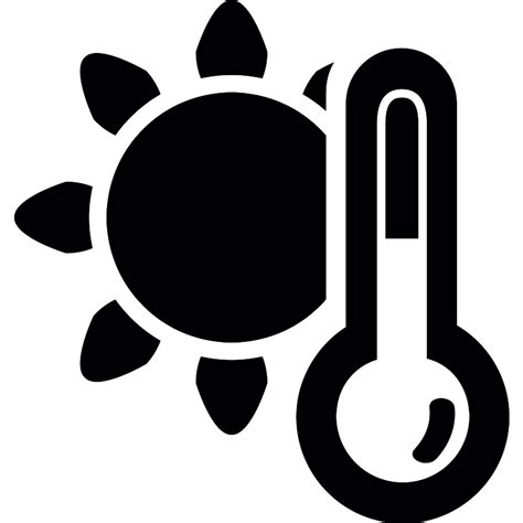 Mercury Thermometer With Sun Vector Svg Icon Svg Repo