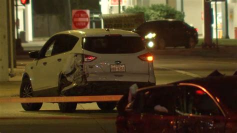 Houston Fatal Crash Surveillance Video Shows Driver Slamming Into Cars After Being Shot