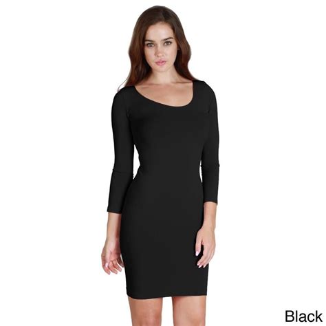 Nikibiki Women S Seamless 3 4 Sleeve Scoop Neck Dress Nikibiki