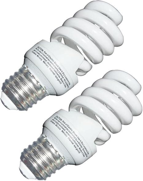 13 Watt CFL Light Bulbs 60 Watt Soft White 2700K 1040LM Spiral Bulb