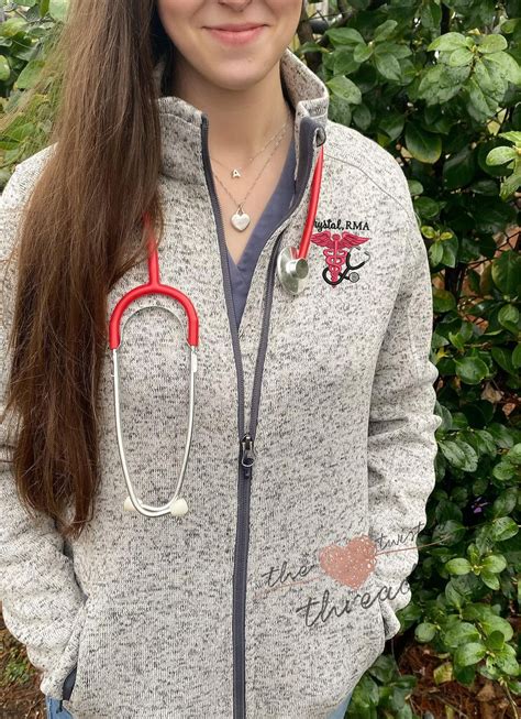 Healthcare Nurse Jacket Rn Jacket Sweatshirt Embroidered Etsy