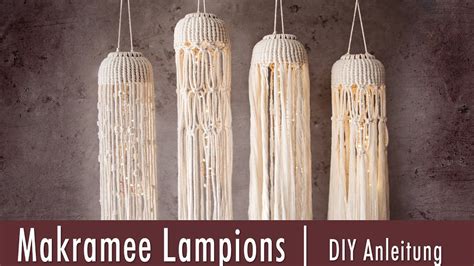 Makramee Lampions Kleine Lampe Windlicht Boho Style Diy