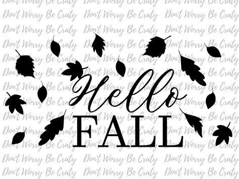 Hello Fall Vinyl Decal Fall Vinyl Decal Hello Fall Decal Hello Fall Sticker Etsy