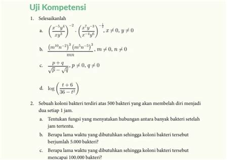 Pembahasan Matematika Kelas 10 Halaman 31 32 Kurikulum Merdeka Uji