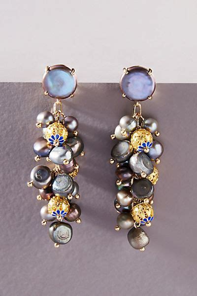 Pearl Cluster Drop Earrings Anthropologie