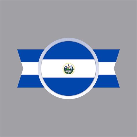 Ilustração Do Modelo De Bandeira De El Salvador Vetor Premium