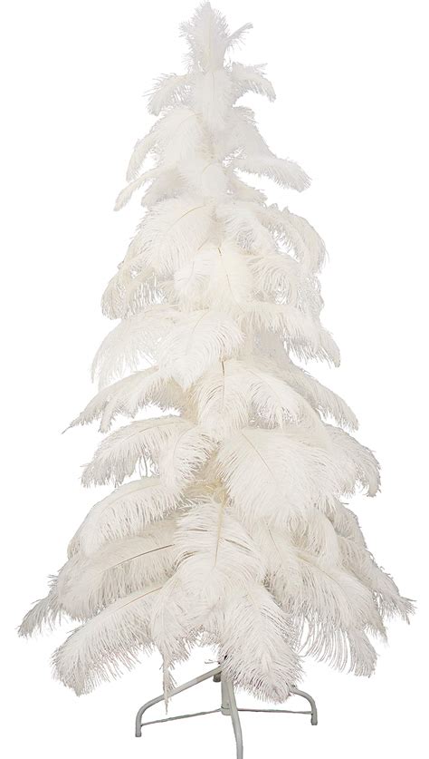 Buy Lee Display White Ostrich Feather Christmas Tree Ft Tall Real Bird