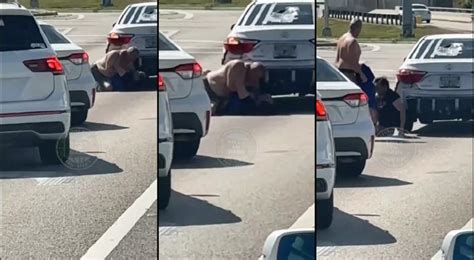 Furia al volante sujetos se dieron agarrón en calles de Florida