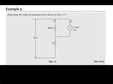 Example Determine The Value Of Resistance R As Shown In Fig Fig