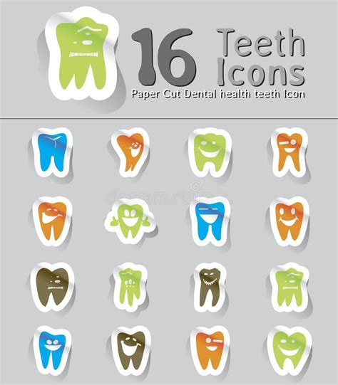 Teeth Treatment Set Dental Collection For Your Stock Vector