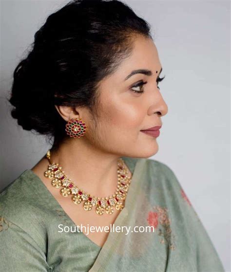 Ramya Krishnan In Traditional Gold Jewellery Indian Jewellery Designs