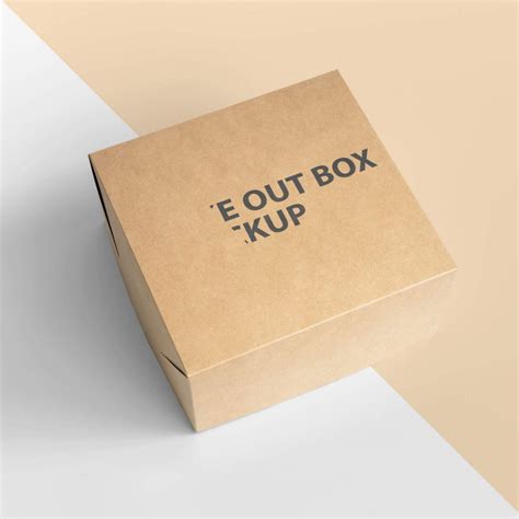 Free Kraft Paper Take Out Packaging Box Mockup Free Package Mockups