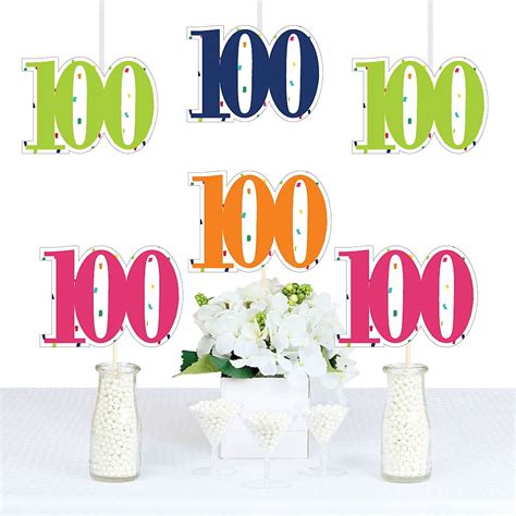 100th Birthday Cheerful Happy Birthday One Hundred Shaped