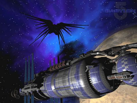 A Shadow Vessel Over Earth Alliance Station Babylon 5 Babylon 5