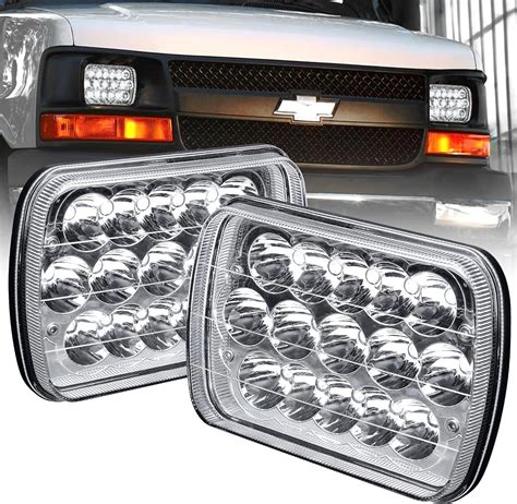 True Mods 7x6 5x7 Led Headlights H6054 H5054 [45w] [h4 Plug And Play] [low High Beam