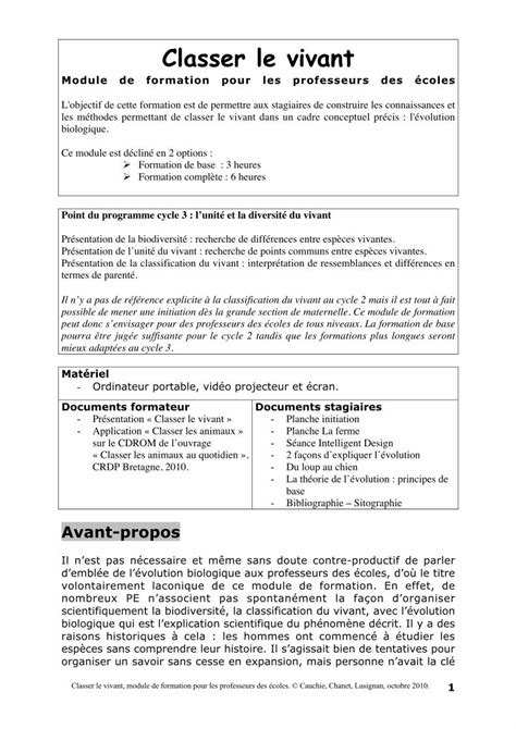 PDF Classer le vivant fondation lamap org Présentation de la