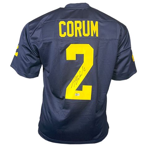 Blake Corum Signed Michigan College Blue Football Jersey (Beckett) — RSA