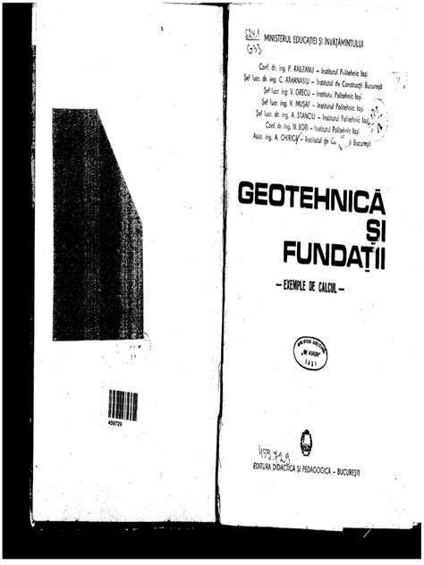 Pdf C Athanasiu Geotehnica Si Fundatii Dokumen Tips