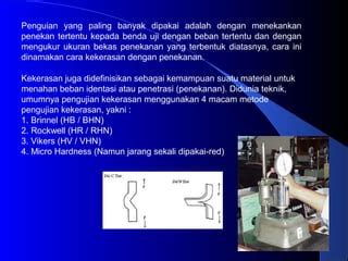 Material Teknik Uji Kekerasan Ppt