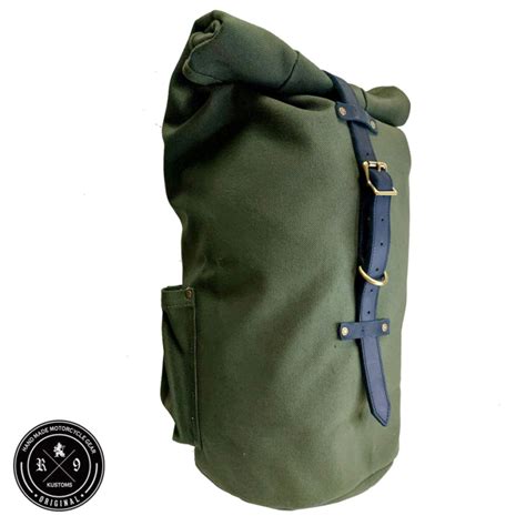 Hustler Roll Top Sissybar Duffle Bag Military Green R9 Kustoms Co