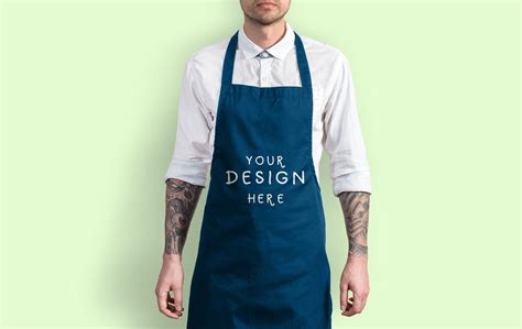 Apron Mockup Blank Apron Template Blue Apron Mock Up Chef Mockup